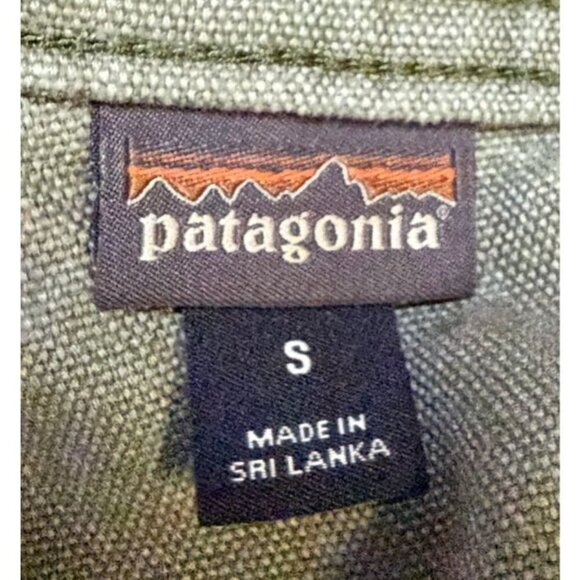 Patagonia W’s All Seasons Hemp Canvas Bib Overalls Small Green EUC - Picture 8 of 14